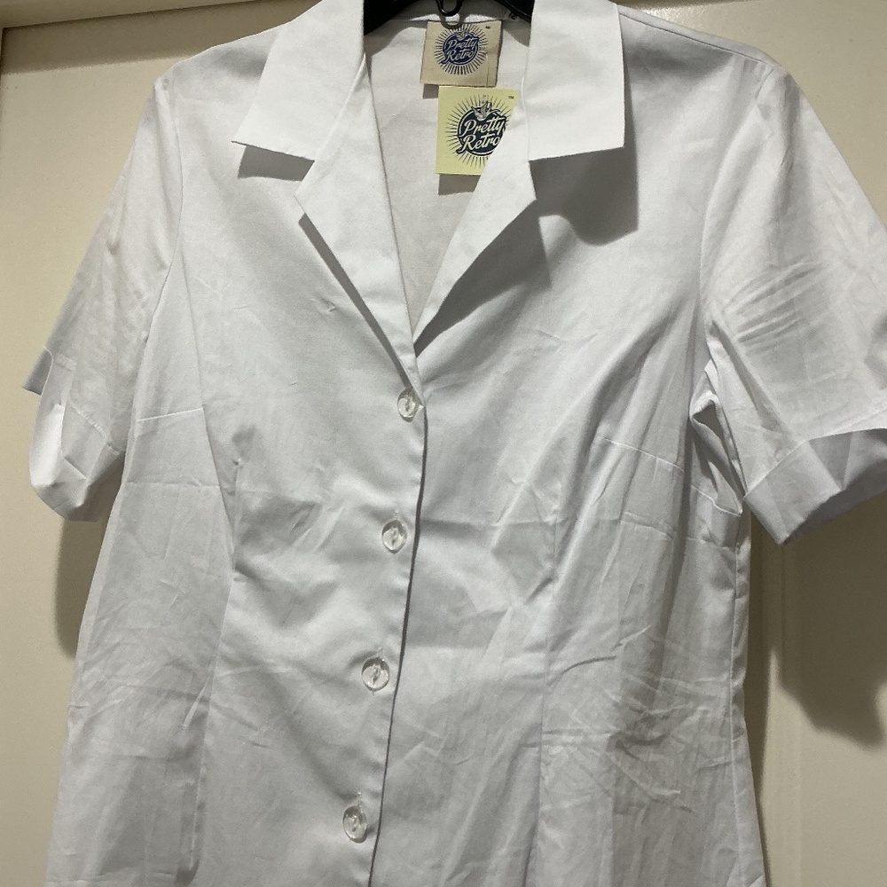 Pretty Retro Rizzo Top White UK 12